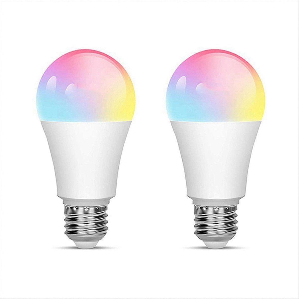 2Pcs Tuya Smart E27 Smart Bulb, Dimmable WIFI Bulb,18W