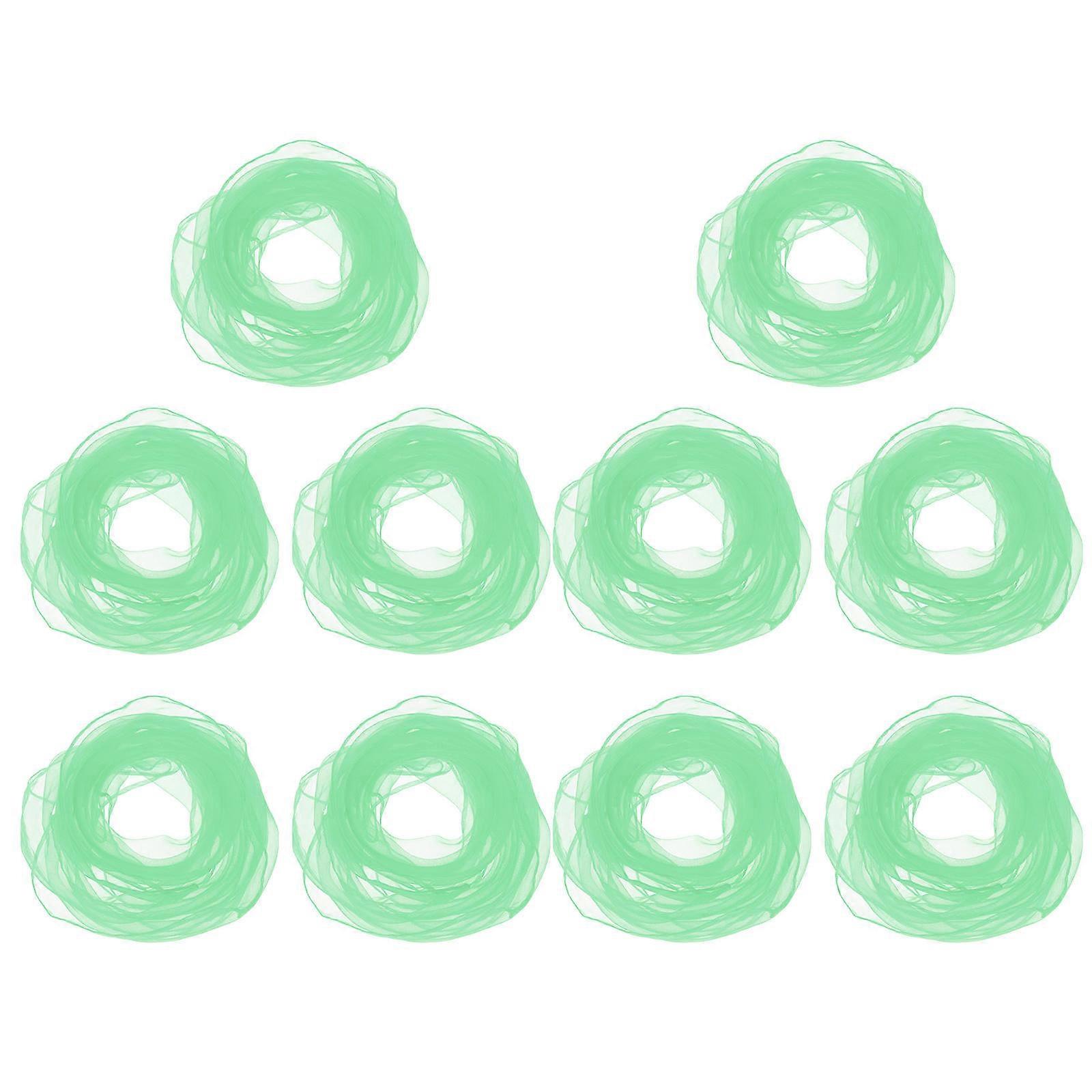 Silky Veil for Dance Performance 10Pcs Pure Color Green