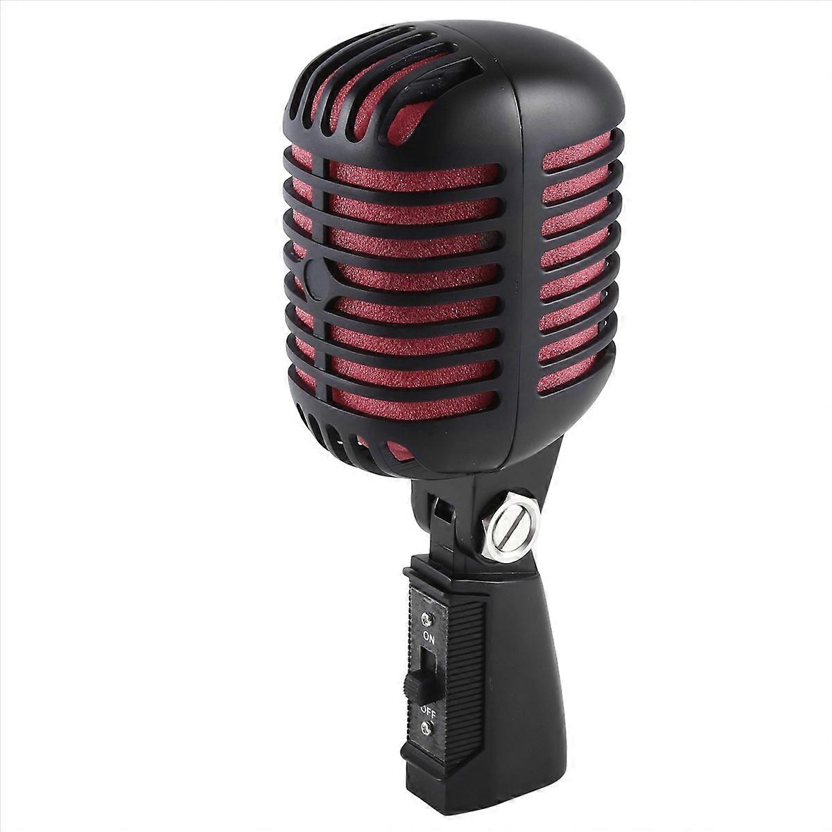 Professional Classic Retro Dynamic Vocal Microphone,Metal Swing Mic, for Live Performance Karaoke