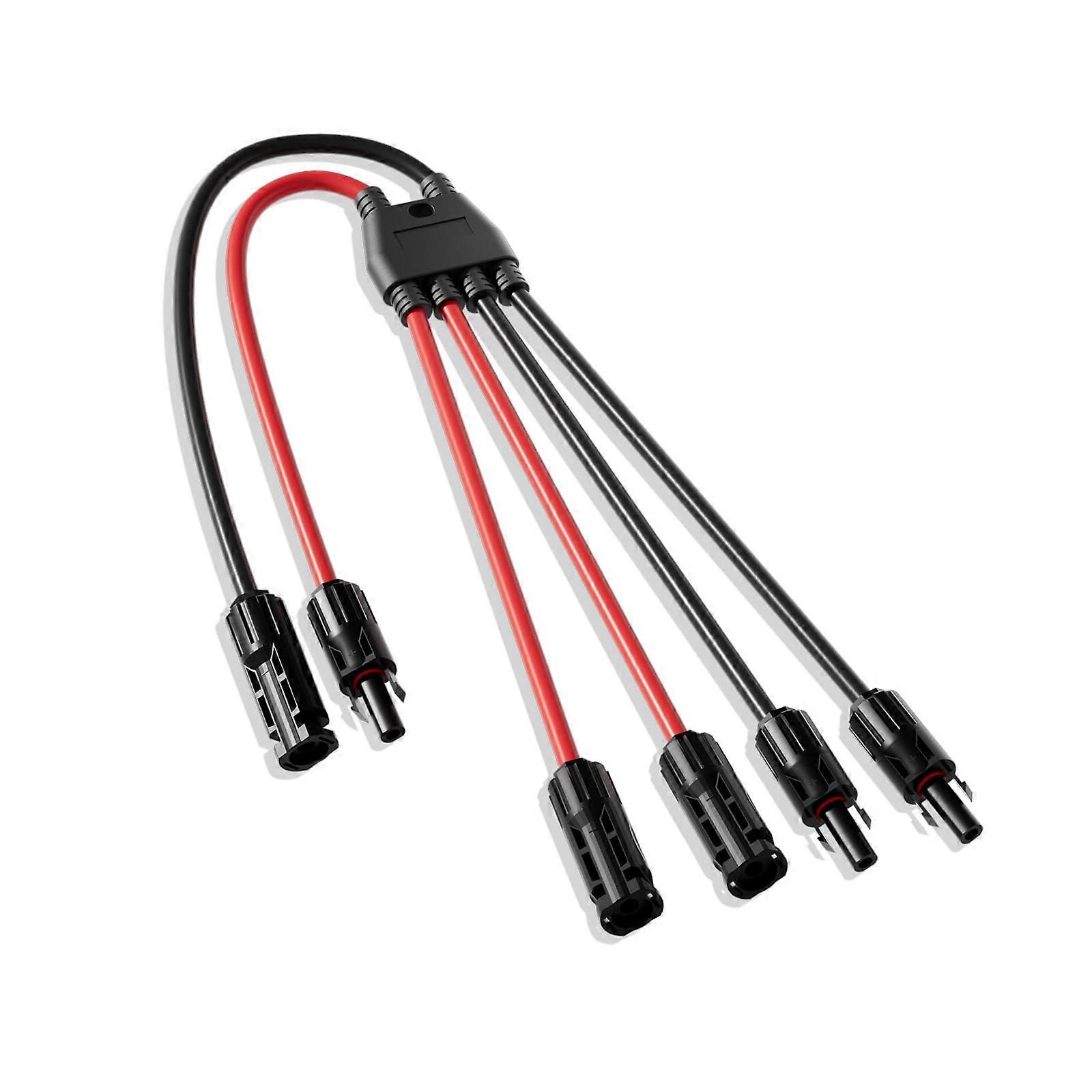 Solar Panel Connector MC4 Y Branch Adapter Cable Waterproof IP68 Tinned Copper Parallel Splitter