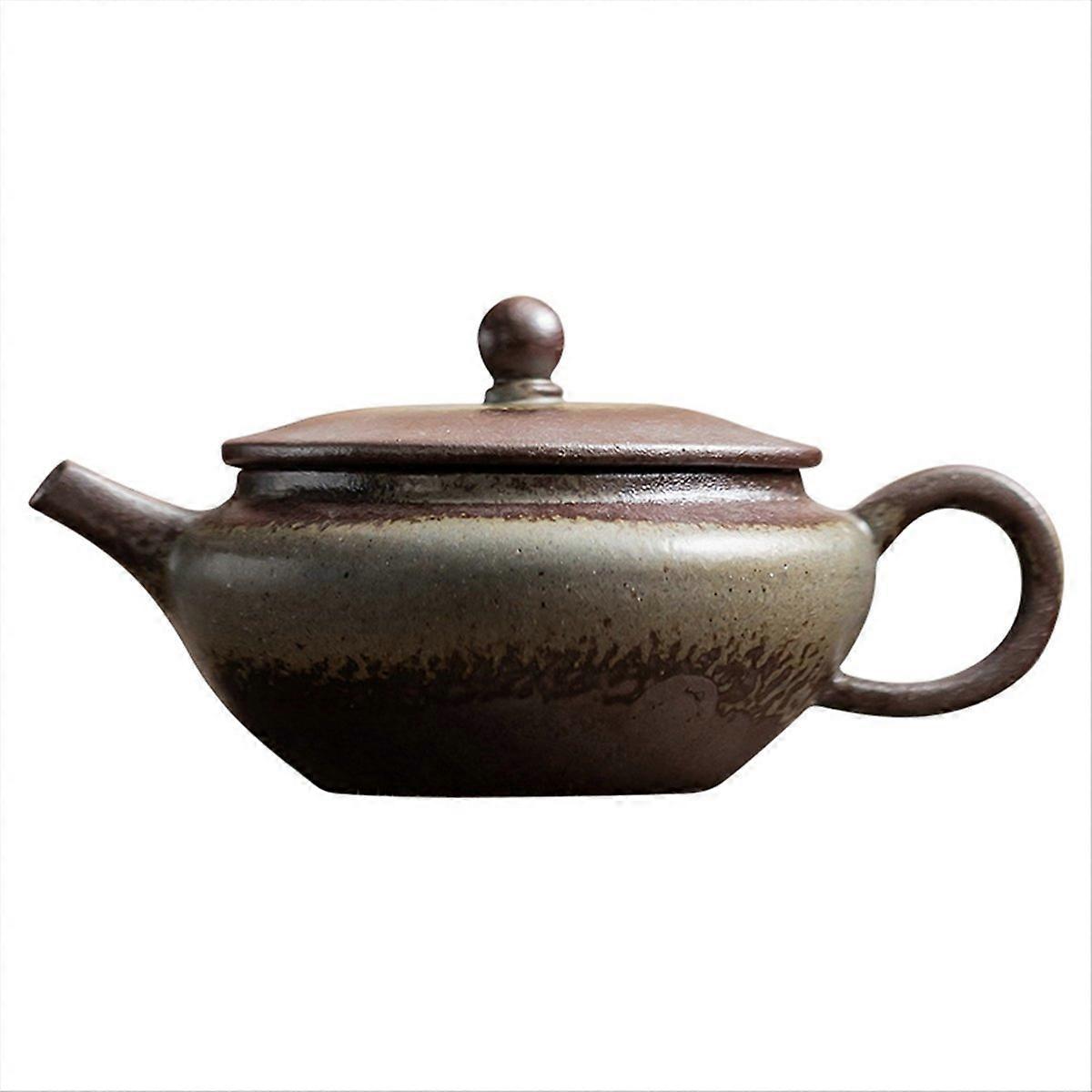 100ML Old Rock Mud Flat Teapot Chinese Retro Ceramic