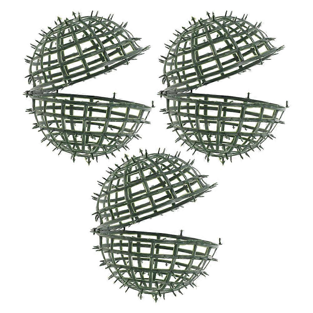 Artificial Plant Topiary Ball Support Cage for Storage Use 3Pcs Plastic Green Rack
