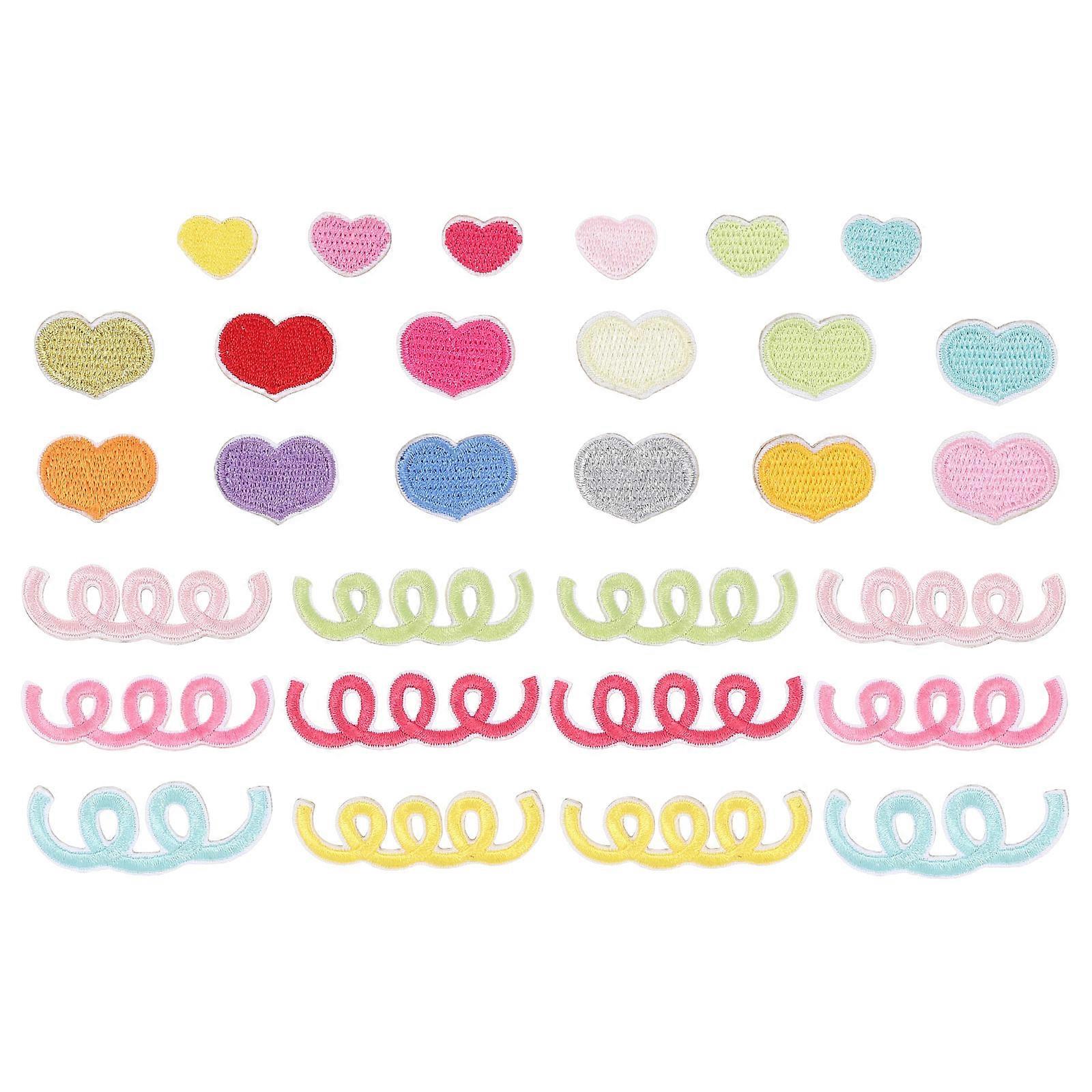 Assorted Color Embroidery Patch for Decoration 30Pcs DIY Sewing Patch