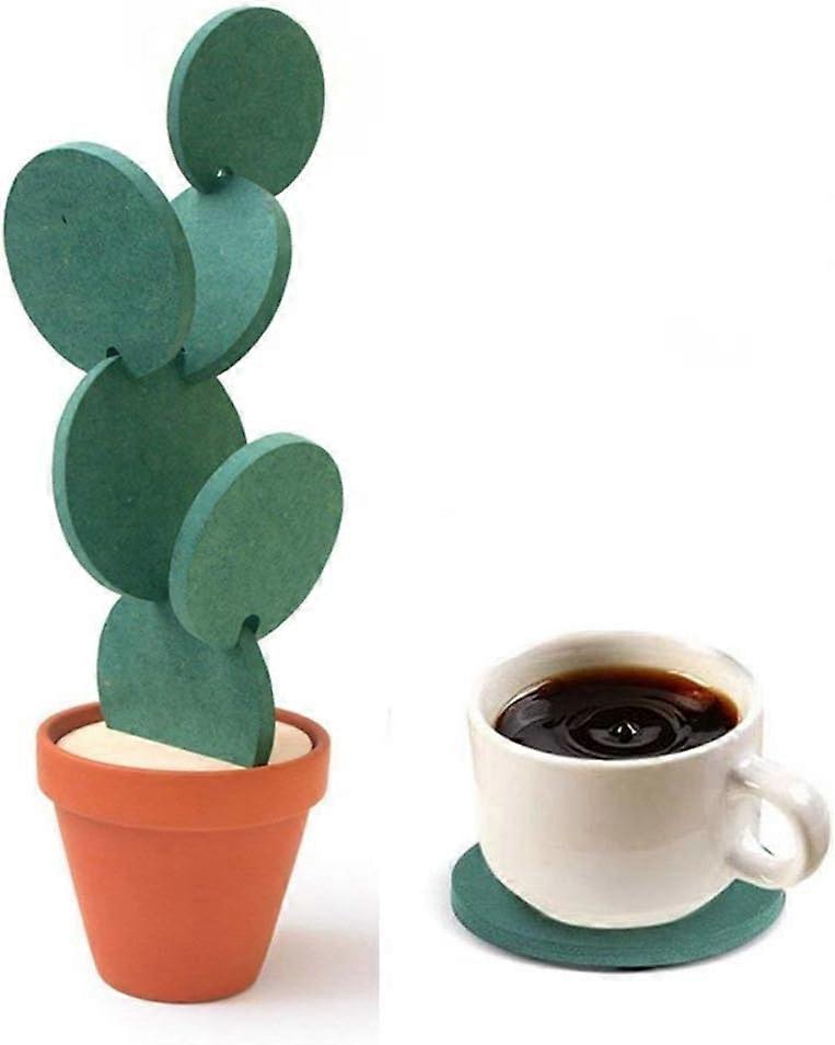 6-piece cactus-shaped coaster set