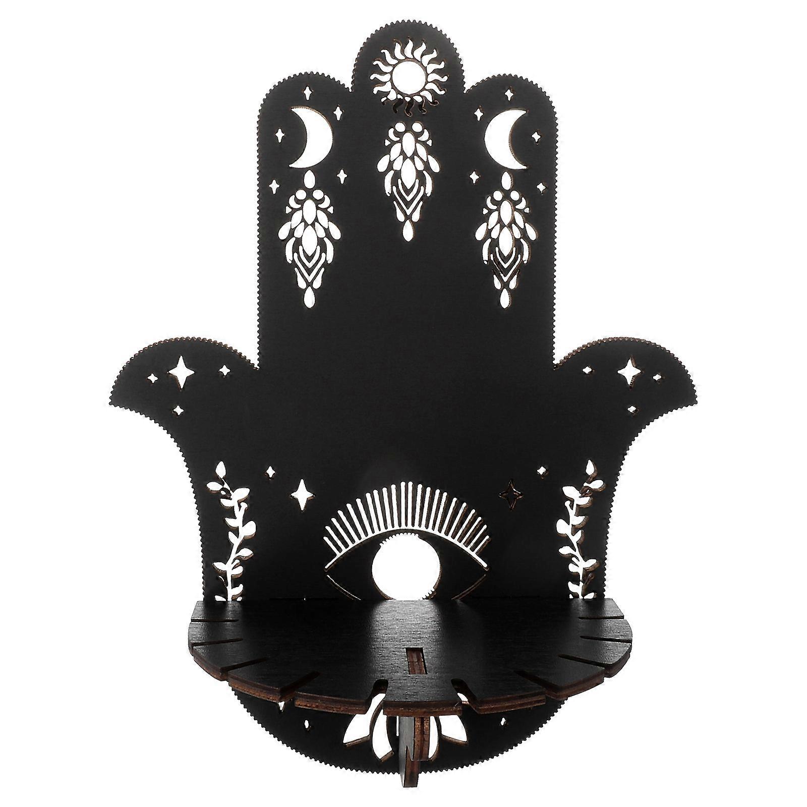 Wood Wall-Mounted Crystal Display Holder for Practical Storage