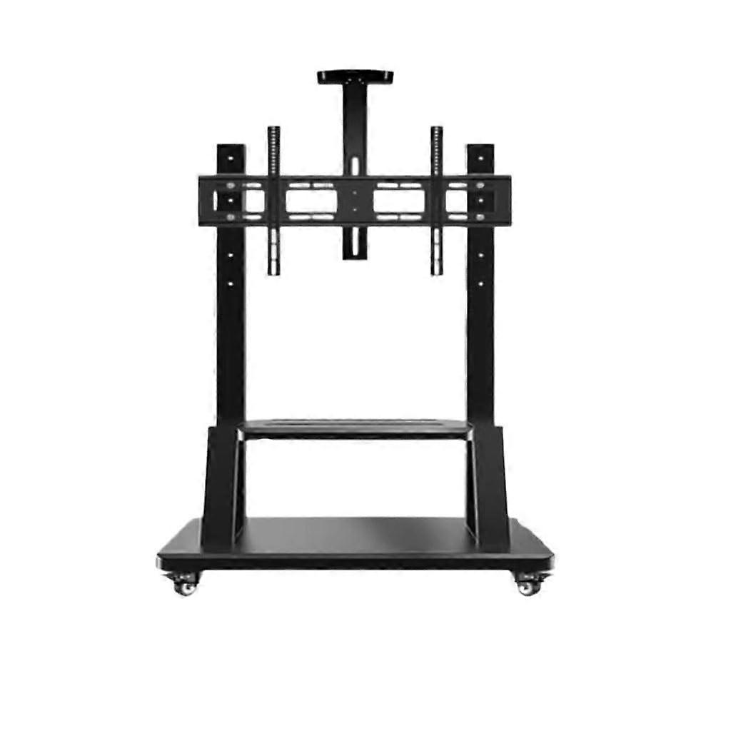 TV Stand with Mount and Shelf, Movable Floorstanding Design for Flat Screen TVs