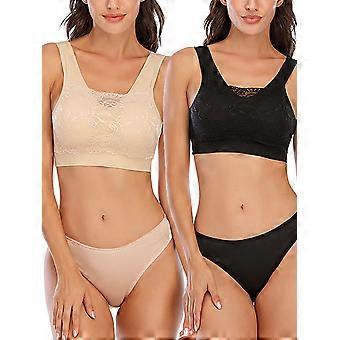 Dames sportbeha van kant, ademende sportbeha, sportfitnessvest, kanten beha, yoga, hardlopen, fitness, workout, stretch fitness, gym, kanten crop top, slaapbeha