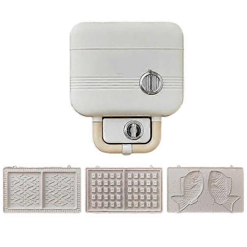 Multi-functional Waffle Maker, Mini Bread Maker, Double-Plate Sandwich Breakfast Maker, Set C