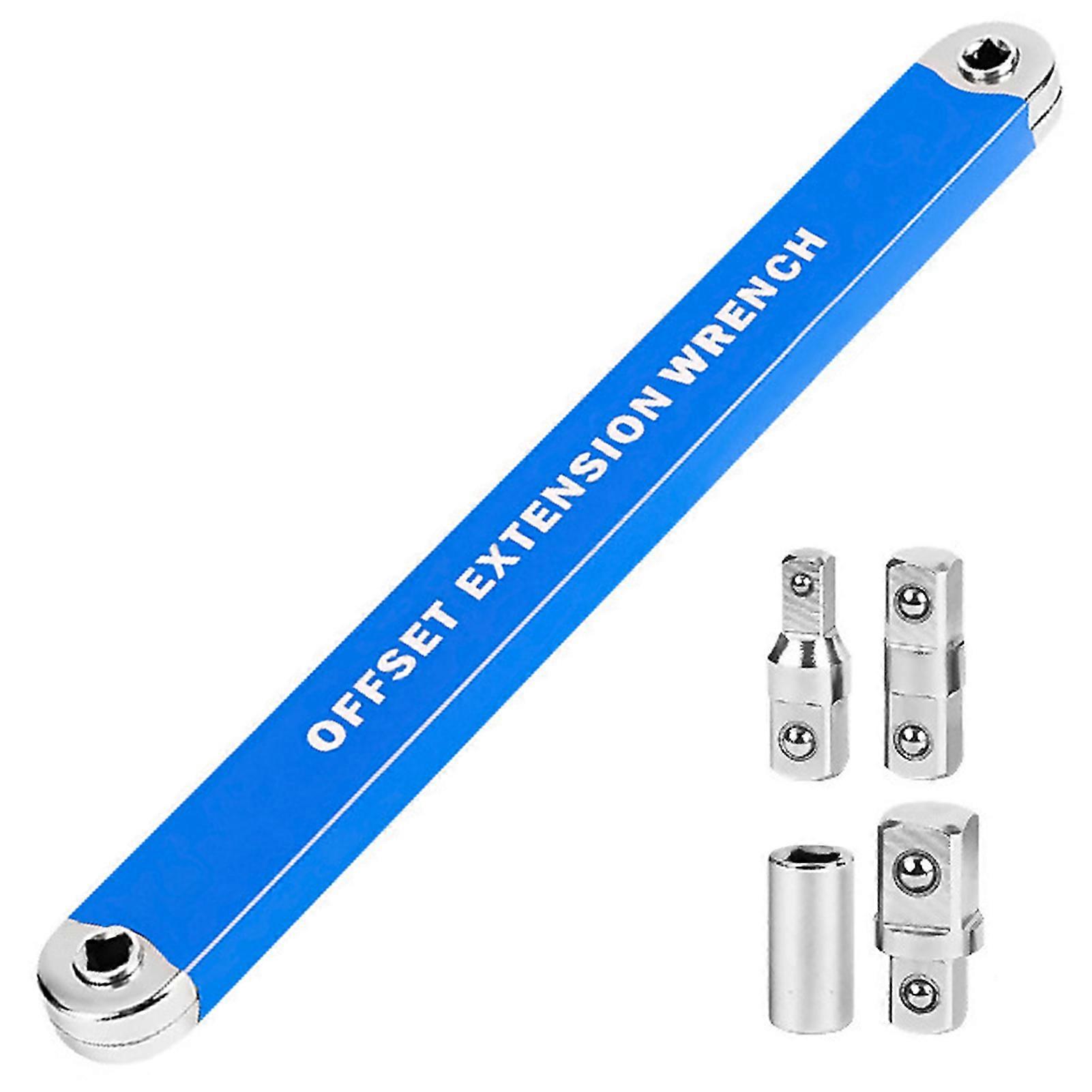 Labor‑Saving Offset Extension Ratchet Wrench, Multi‑Functional Adjustable Double‑End Wrench for Narrow Space Repair Work