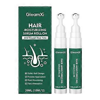 Haarserum-Roll-On (2er-Pack, je 10 ml), pflegendes Haarserum für die Kopfhaut und fördert das Haarwachstum mit Rollkugel, zieht schnell ein und pflegt die Haarwurzeln für dickeres, gesundes Haar.