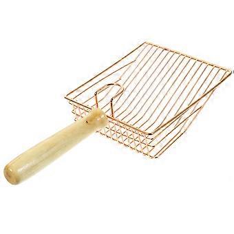 Cat Scooper for Litter Box Sifter 3Pcs Metal Stainless Steel Wooden Handle