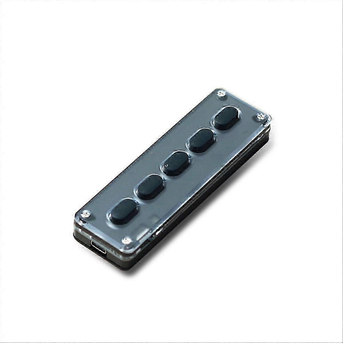 5 Keys Custom Keypad Macro Programmable Bluetooth Keyboard Black