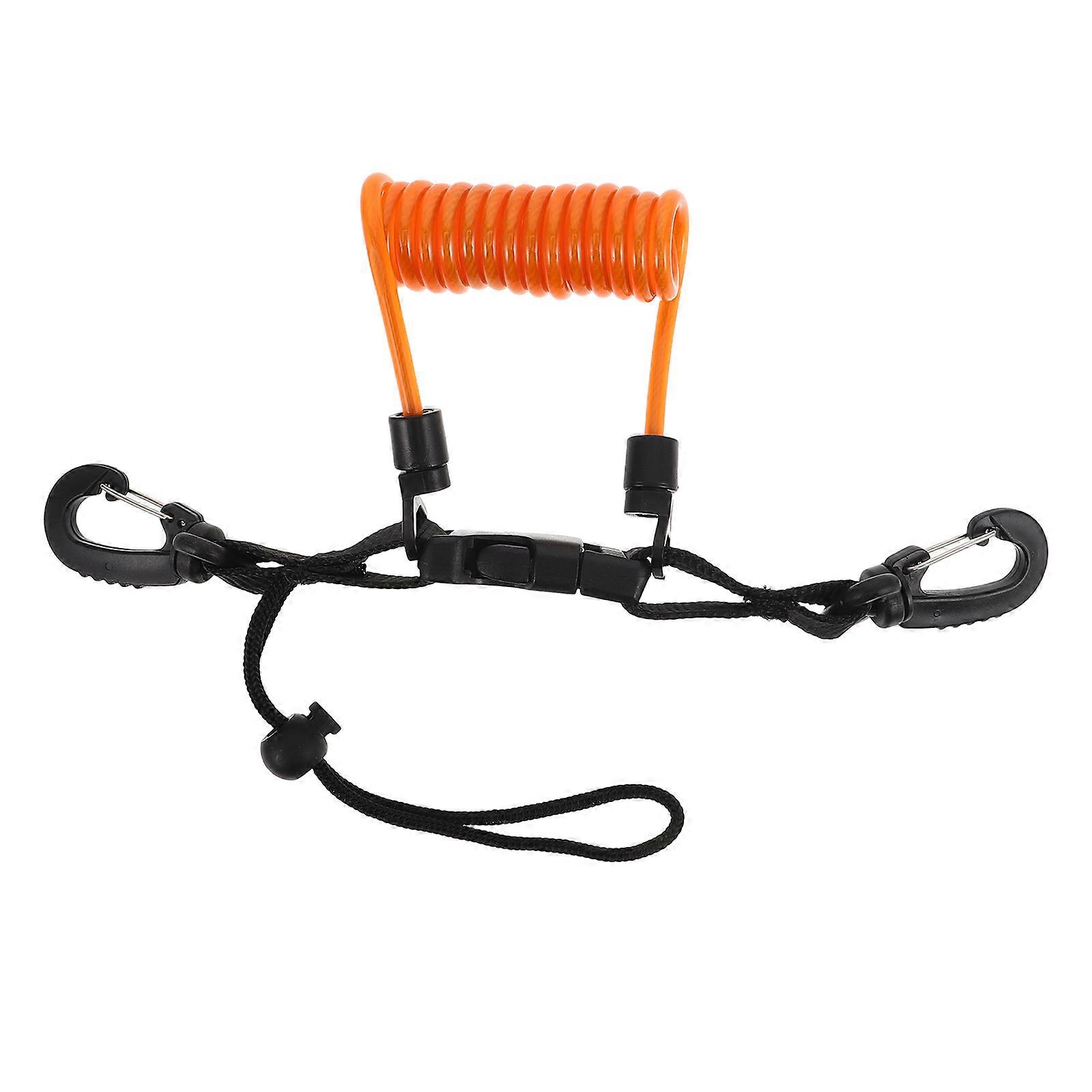 Scuba Diving Lanyard for Camera with Camera Cap Retention Strap Black