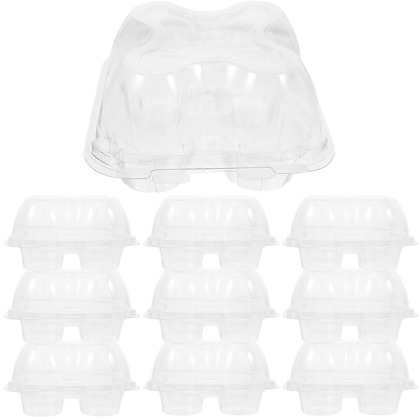 Transparent Cake Mousse Storage Boxes for Use 10Pcs Clear Containers