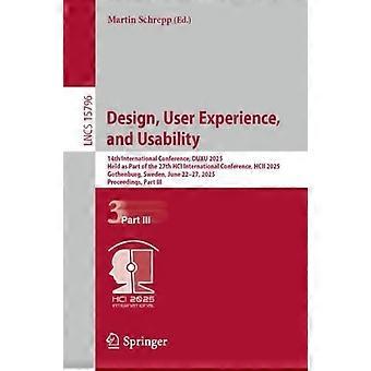 Design User Experience And Usability 14th International Conference Duxu - Springer Nature B.V - Paperback - en Book