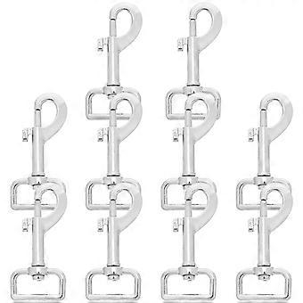 10Pcs Dog Leash Clasp Heavy Duty Snap Hooks Clips Pet Leashes Key Chains