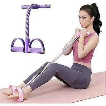8 Tube Pedal Resistance Band with Handle - Effective Foot-Based Pull Rope for Home Abdomen, Waist, Arm & Leg Training Workout