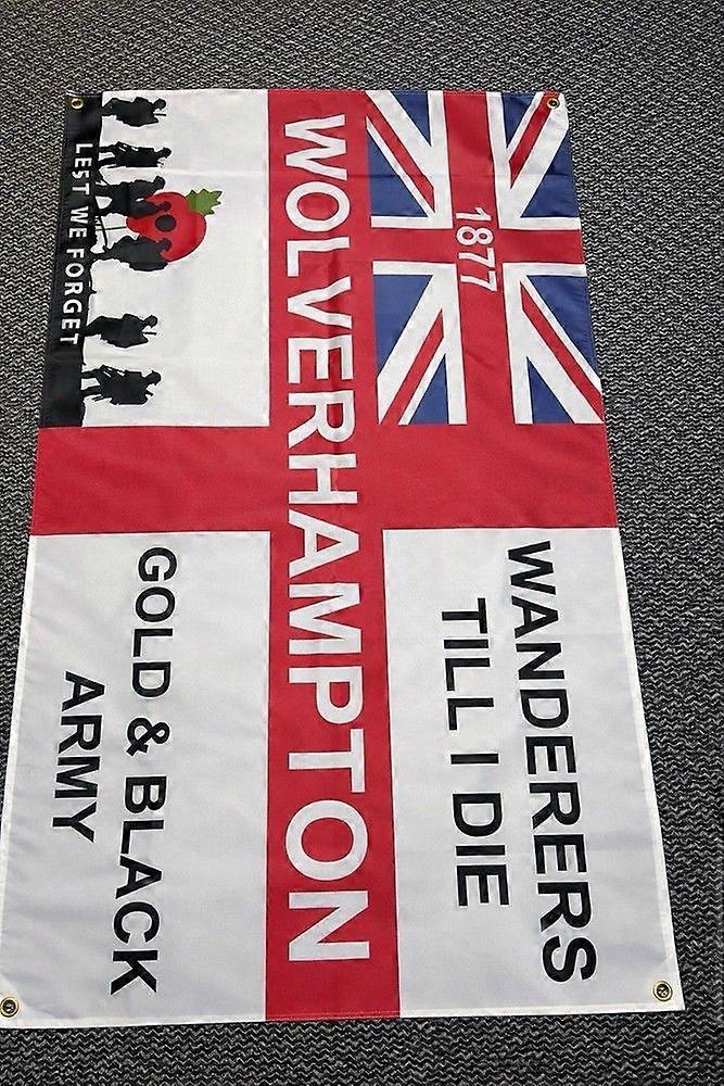 Wolverhampton Wanderers WWFC-flagg Wolves fotballflagg