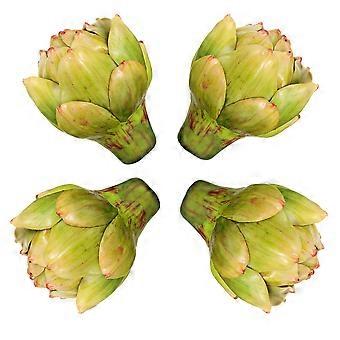 4 Pcs Plantes Vertes Faux Artichauts Faux Artichauts Accessoires Artichaut Réaliste Artichauts Décor
