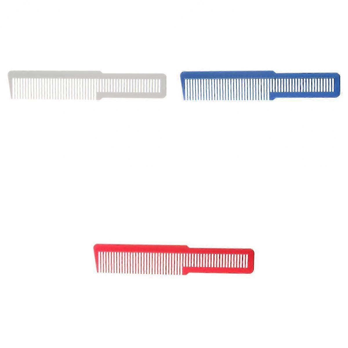 Barber Comb Flat Top Clipper Comb - Small 8" Long - Clipper Comb 3Pack