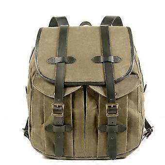 Olieverfwax Canvas Mannen en vrouwen Schoudertas Stitching Plantaardig Gelooid L