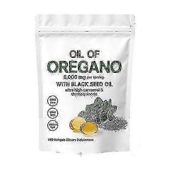 Oregano-olie (zwarte komijnolie) 6000 mg Voedingsgels & kauwtabletten 180/300 stuks pmsw-yzgl