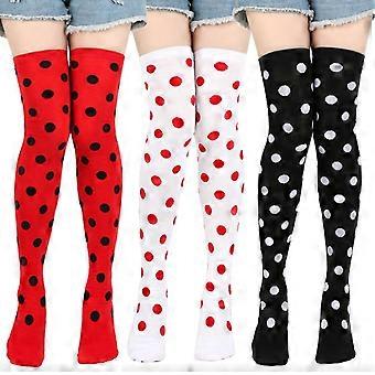 Thigh High Sock for Women, Dot Stockings Kawaii Funny Cosplay Christmas Over Knee Sock