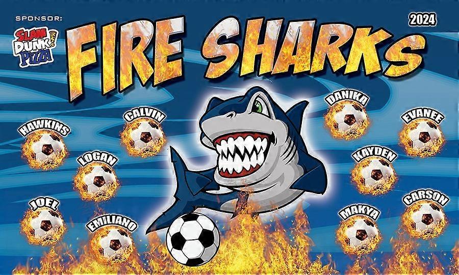Sharks - Fotballagflagg YTP-623