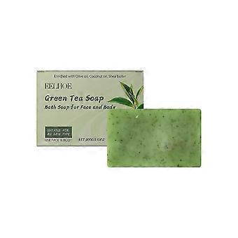 Green Tea Soap Bar with Coconut Oil, Shea Butter,Green tea seed, Natural Soap Bar, Moisturizing Soften Dry Skin,Bath Soap For Face Body