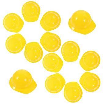 30pcs Casco de seguridad en miniatura modelo Mini Decoración de sombreros de construcción Decoraciones de sombreros para mascotas para muñecas