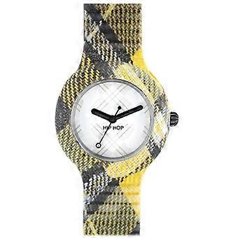 Hip Hop clock silicone Tartan small HWU0375 Edinburgh yellow