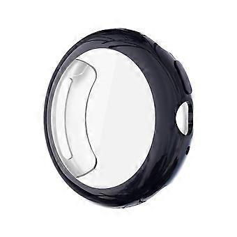 For Google Pixel Watch 4 45mm Electroplated Full Cover TPU Protective Case Black
