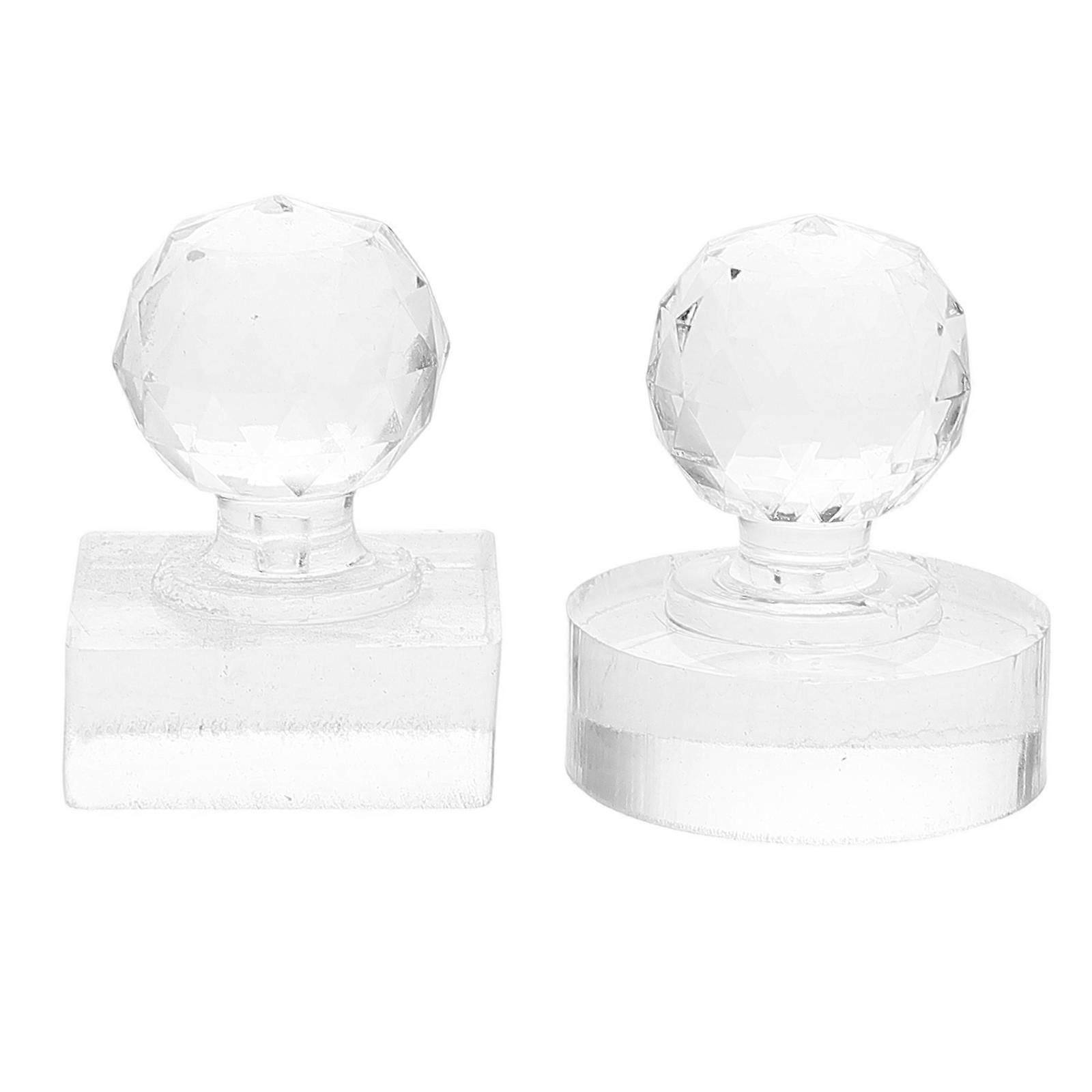 Makeup Eyeshadow Stamper Pressing Tool 4Pcs Transparent Plastic Kit