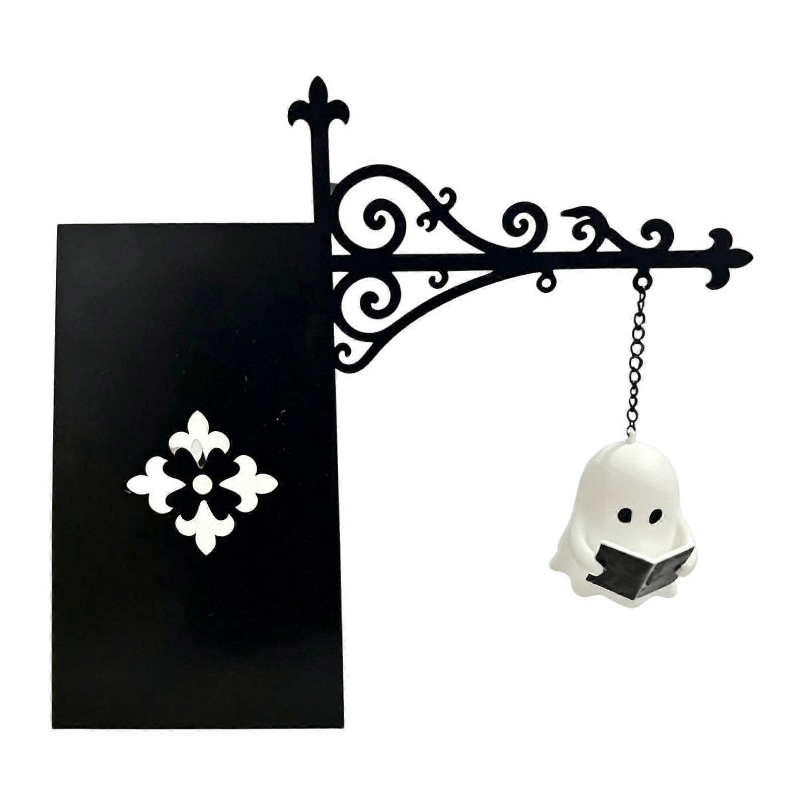 Ghost Bookshelf Lantern Reading Book Nightlight Library Mini Bookshelf Lamp