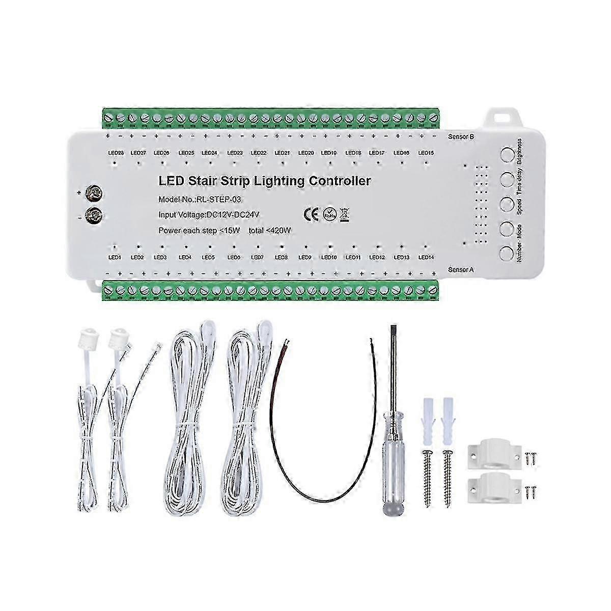 Trap LED Bewegingssensor Controller Slimme Trap Inductie Controller LED Strip Dimmer Trapverlichting Controller