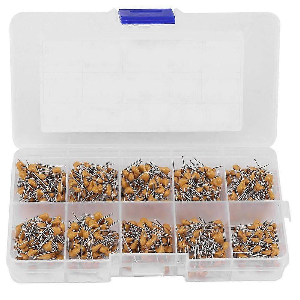 500pcs 10 Values 50V 10PF-680PF Monolithic Ceramic Capacitor Assorted Kit