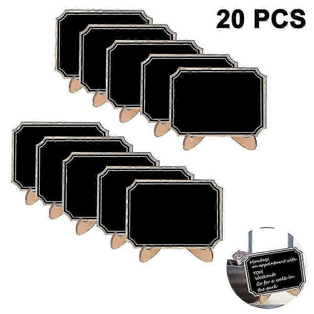 Mini Chalkboards Signs Set 20 Pack with Liquid Chalk Marker