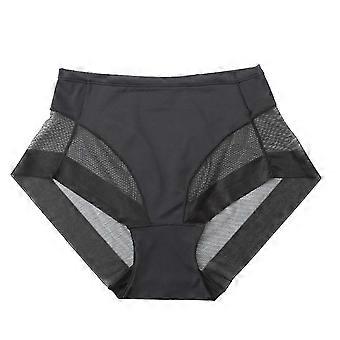 Women Underpants Quick Dry Stretchy Lightweight High-elasticity Mid Waist Breathable Seamless See-th