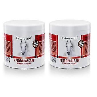 2x Paardenbalsem Extra Sterke Verwarmende Massage Gel met Extracten van Rode Wijnstok Blad Paardenkastanje Citroenmelisse Kamille Hop Valeriaan Duizendblad Venkel Mareto