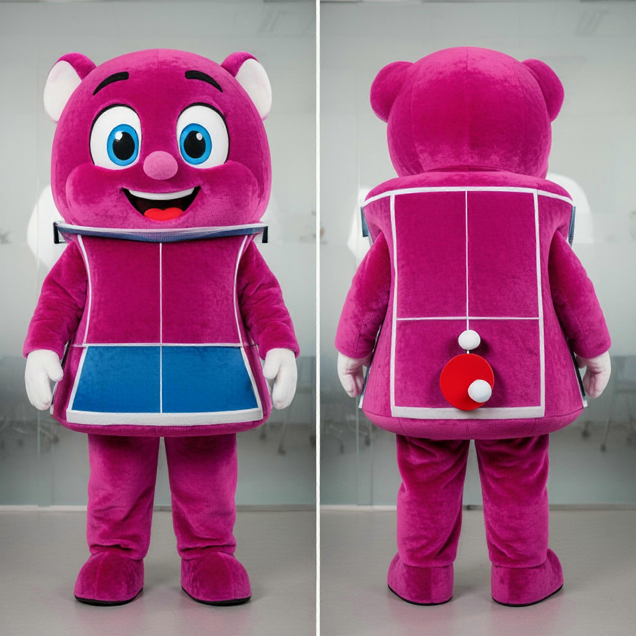 MASTICOT Magenta Velvety Ping Pong Table Mascot