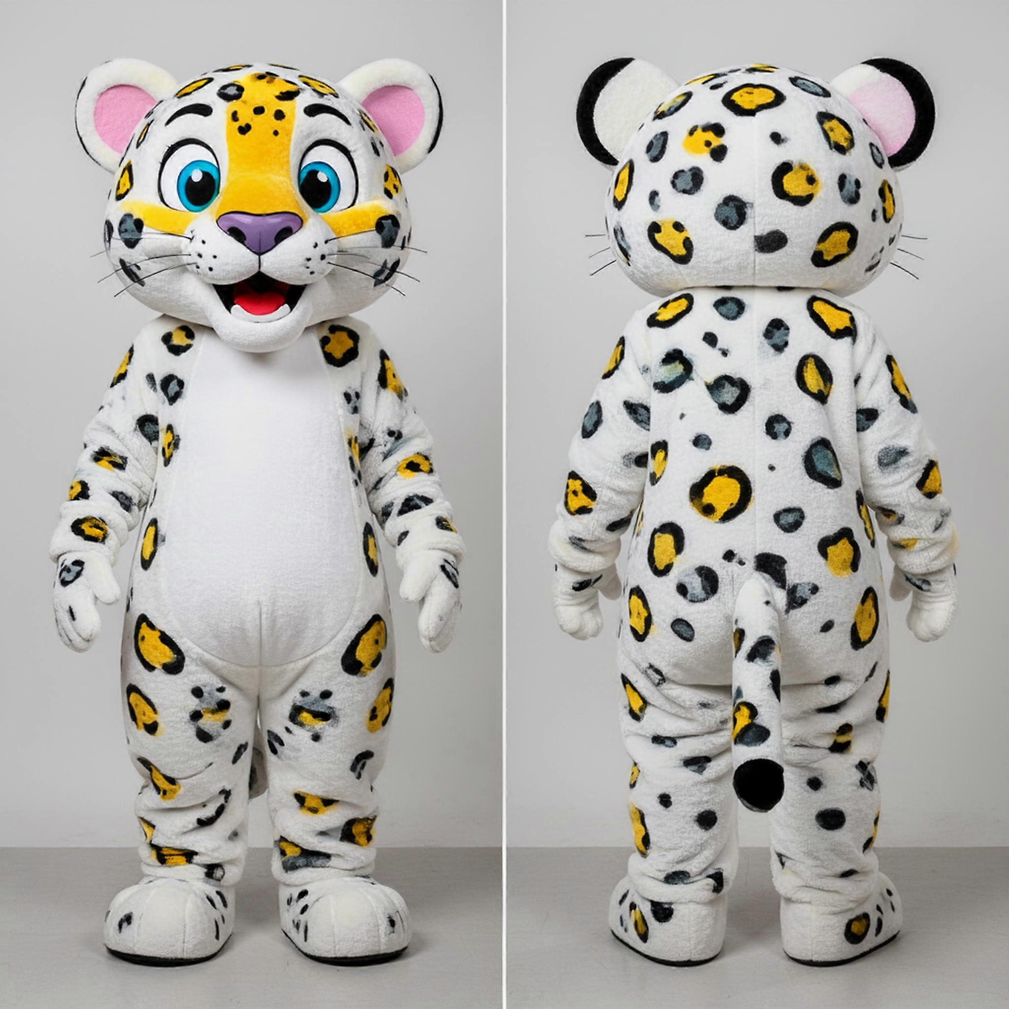 MASTICOT White Sleek Jaguar Mascot