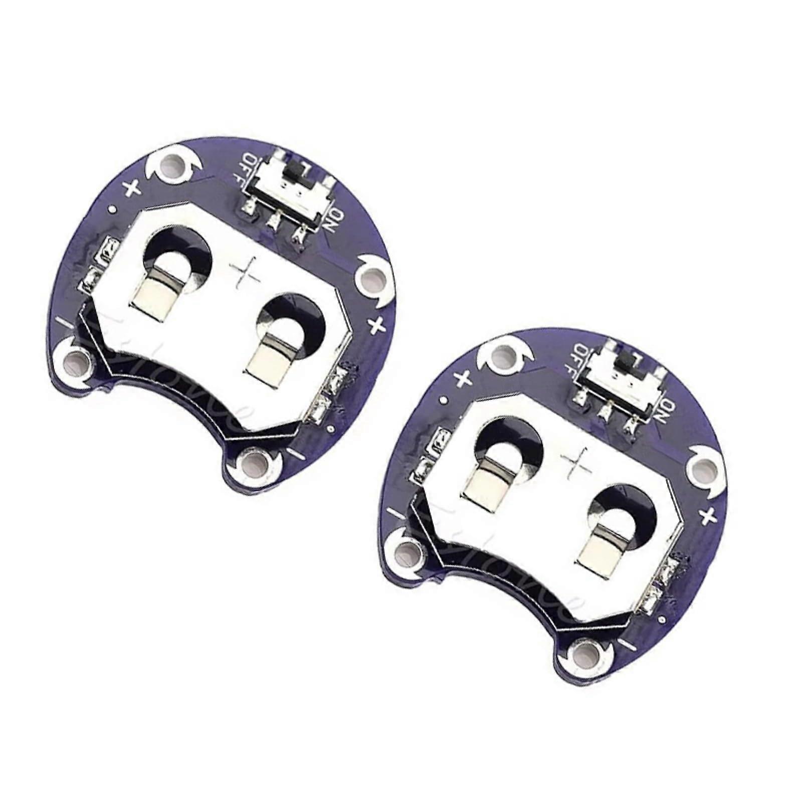 2PCS CR2032 Coin Cell Battery Holder Module for Quick Replacement and Continuous Power Supply