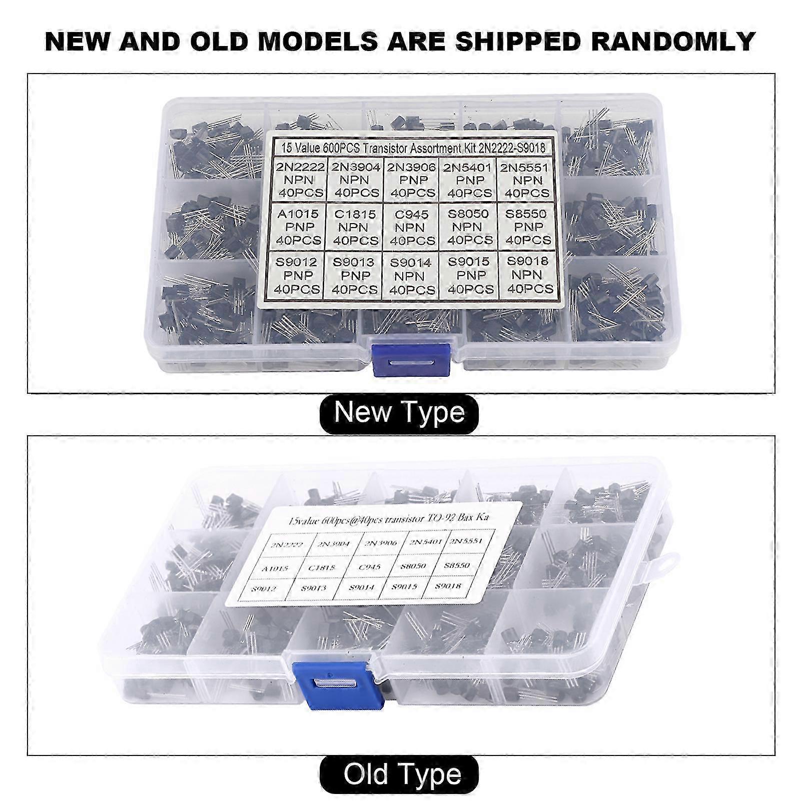 600Pcs 15 Types Mixed Transistors TO?92 Assortment Transistor Box Kit