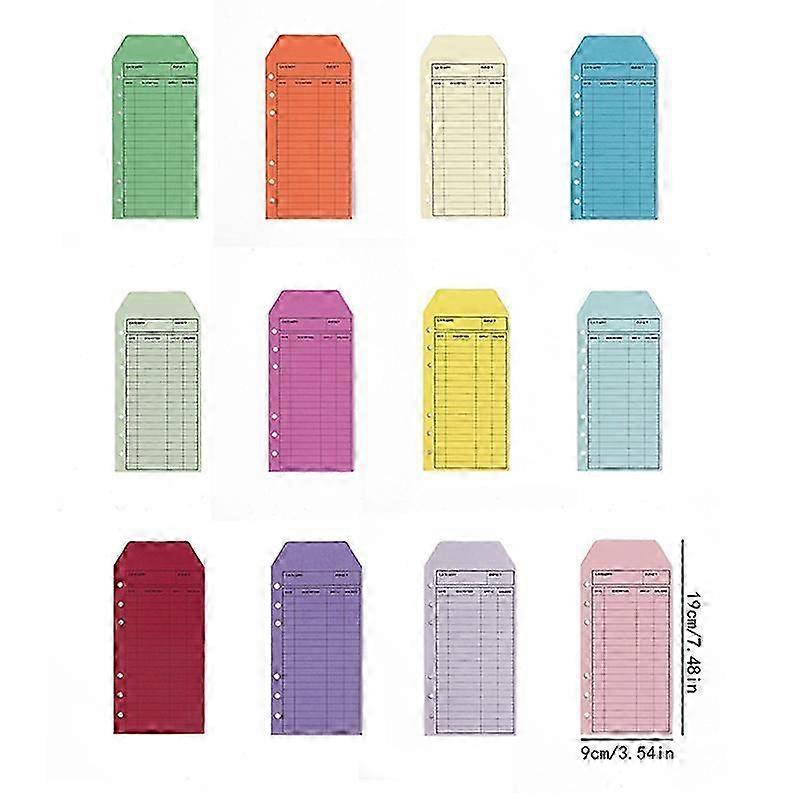 A6 Budget Envelopes 12 Colour Cash System
