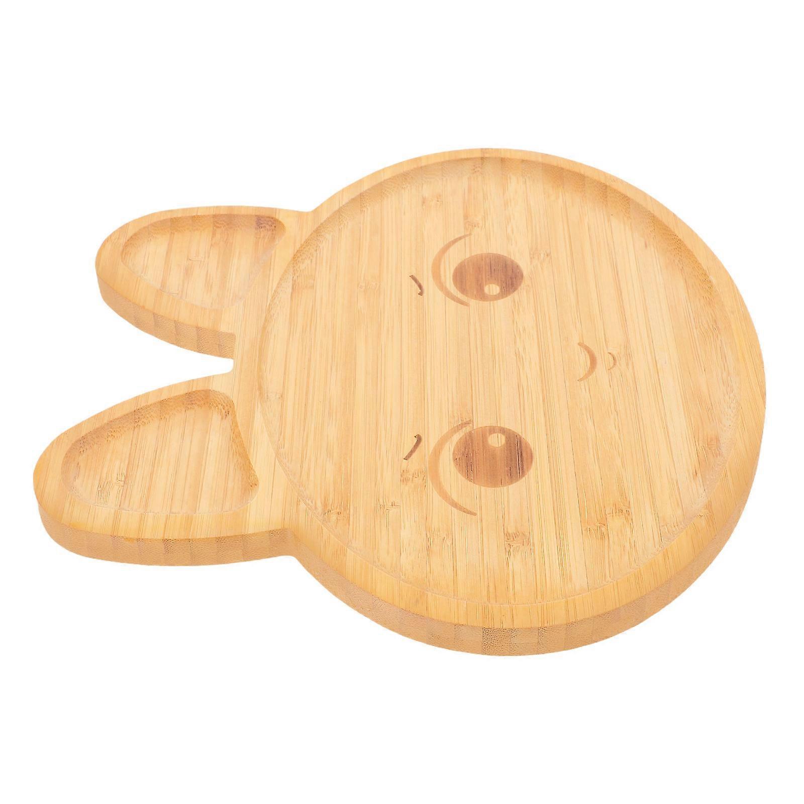 Easter Bunny Candy Dish Bamboo Tray for Serving Snacks