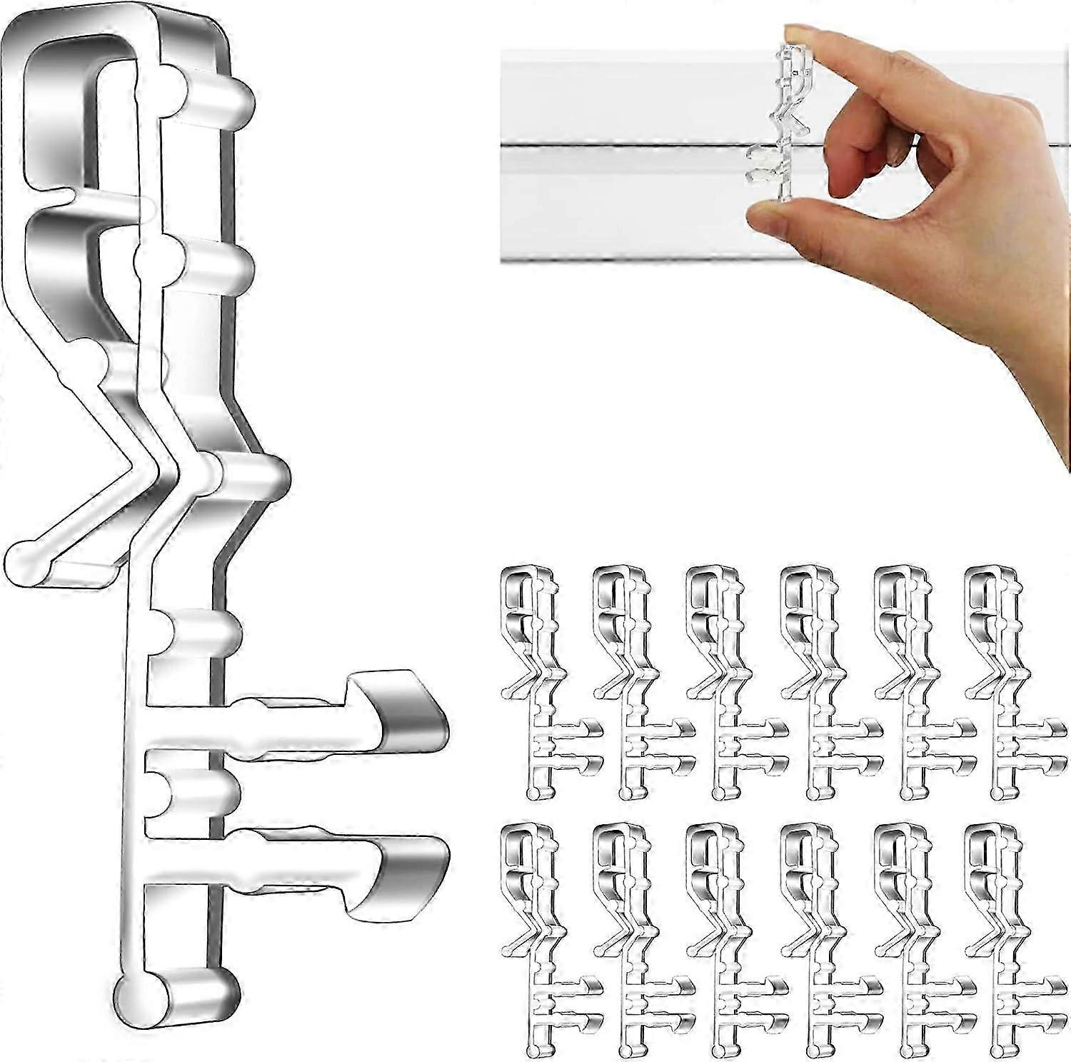 Clear Vertical Blind Valance Clips 2-1/8"