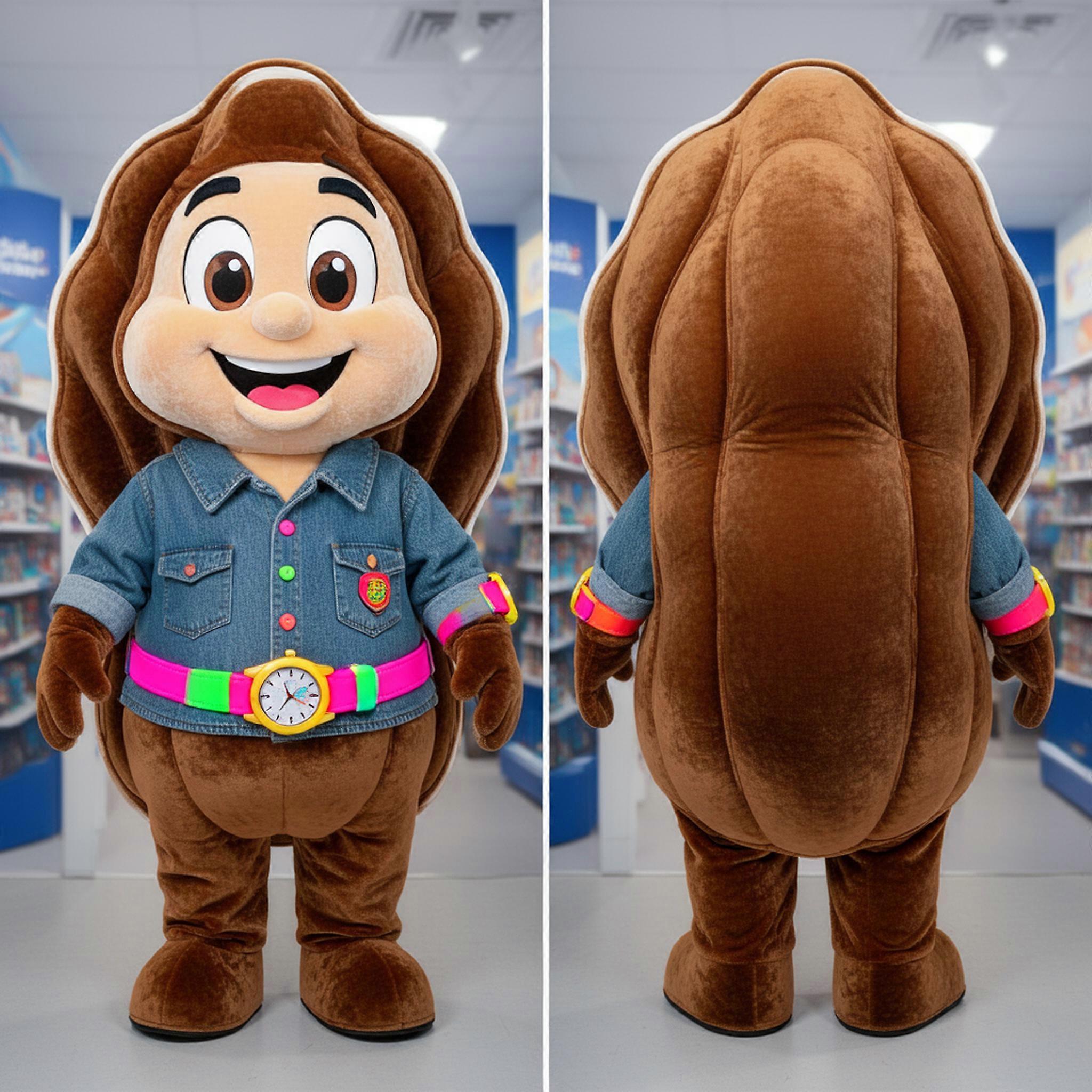MASTICOT Brown Velvety Oyster Mascot