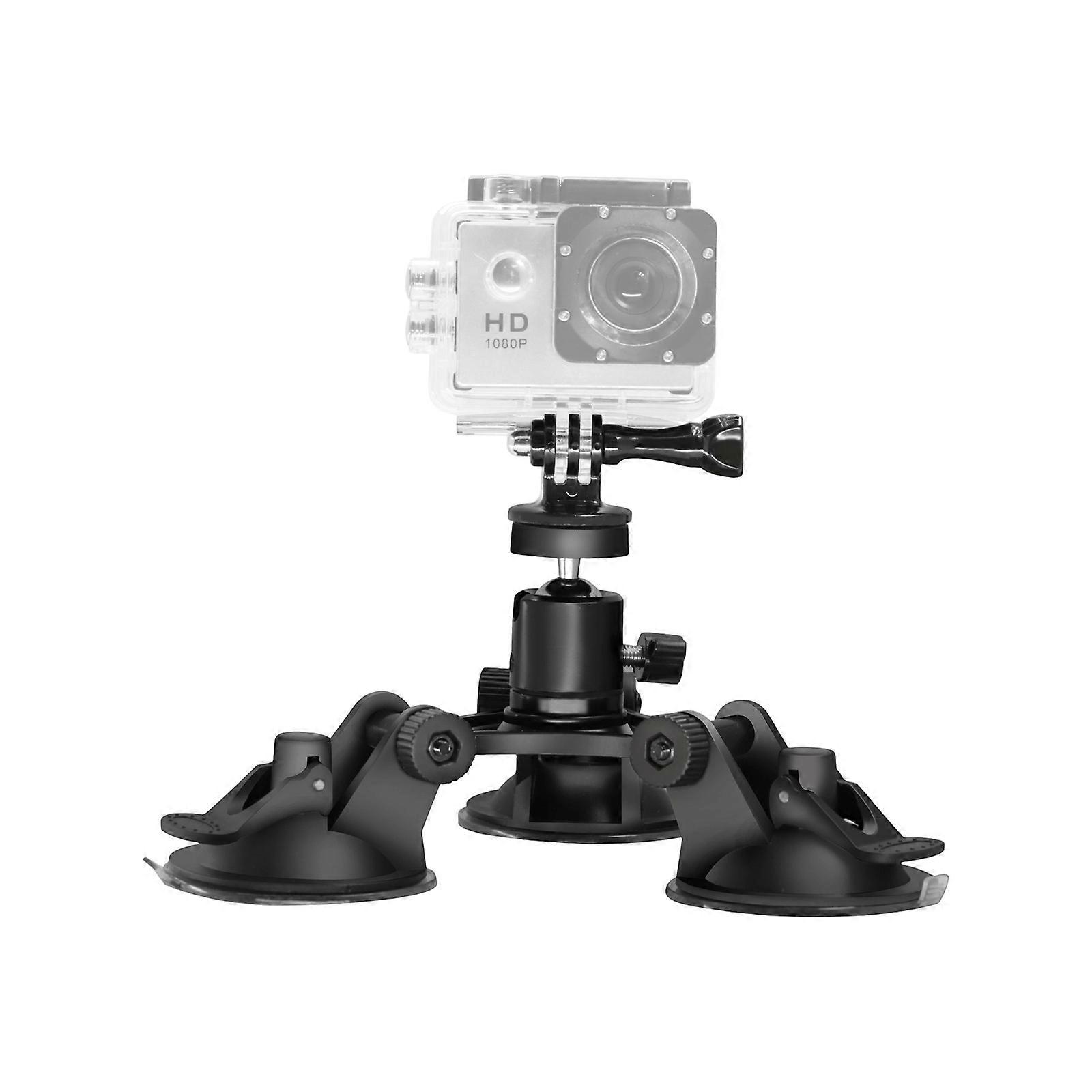 Replacement Camera Suction Mount with Tool-Less Assembly and Adjustable Aiming for Ground-Level Camera Filming Multicolor