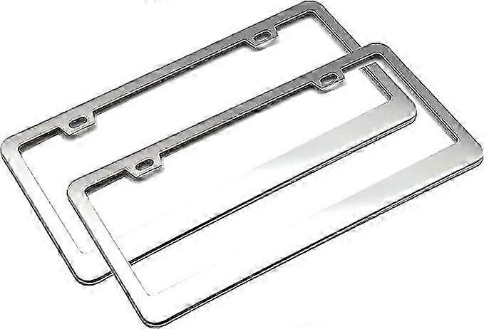 UV-Protected Chrome Stainless License Frame