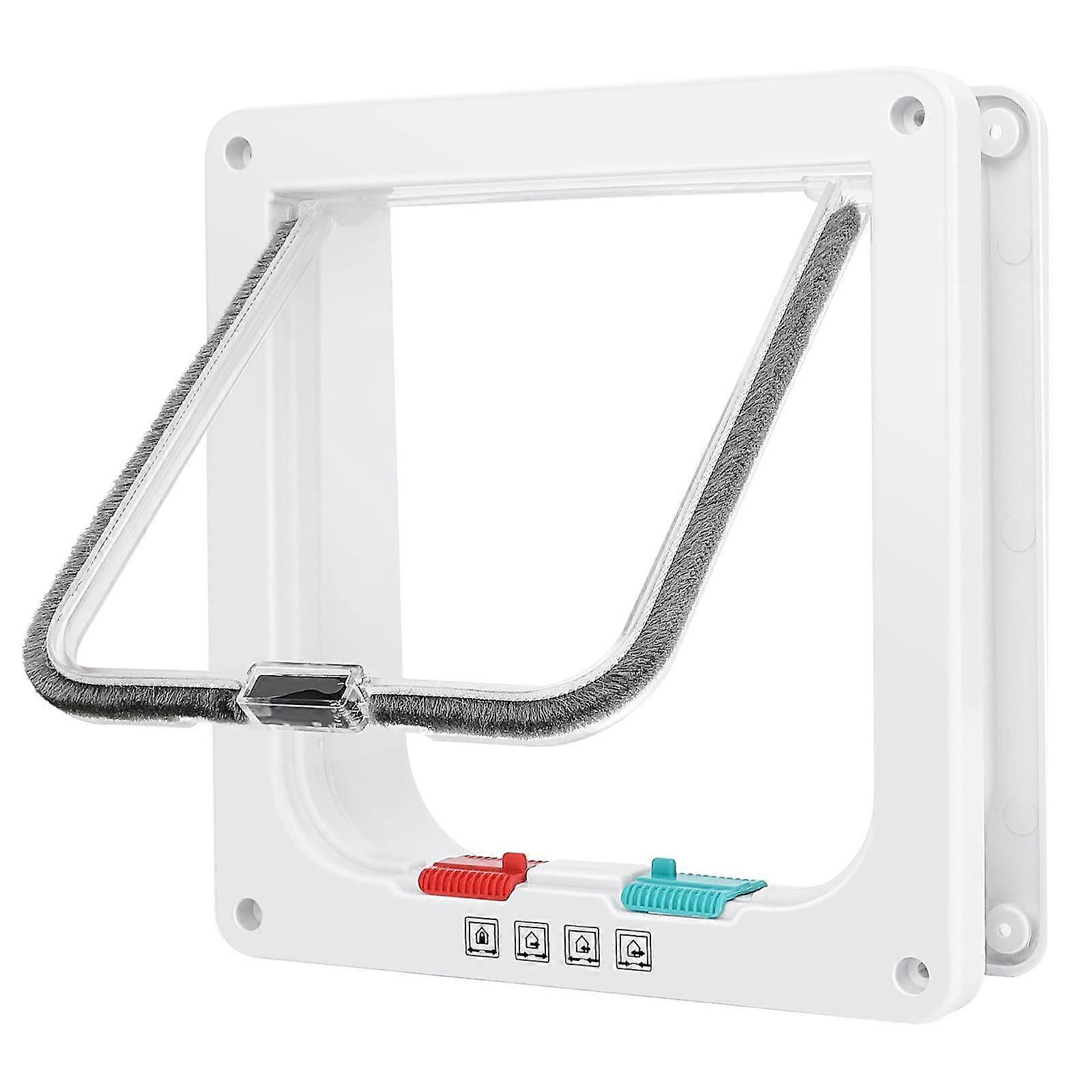 Durable ABS 4-Way Lock Pet Door Flap